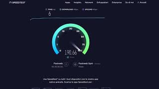 Fastweb Speed Test FTTC 200Mbps in Wifi 58ghz Fastgate [upl. by Frieder]