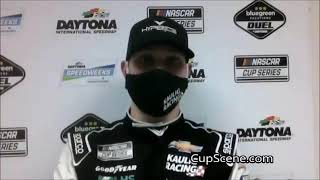 2021 NASCAR Duel at Daytona Duel 2 Kaz Grala post race [upl. by Dorweiler805]