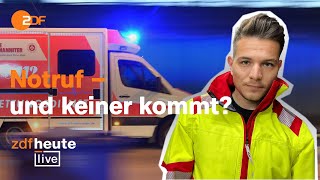 Kann der Rettungsdienst noch gerettet werden Ein Sanitäter berichtet bei ZDFheute live [upl. by Oiluig]