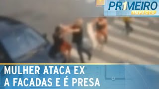 Mulher é presa após esfaquear companheiro em Carapicuíba SP  Primeiro Impacto 011024 [upl. by Nappy]