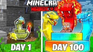 I Survived 100 Days as an ELEMENTAL SNAKE in HARDCORE Minecraft [upl. by Shushan712]