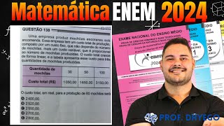 ENEM 2024  Uma empresa produz mochilas escolares sob encomenda Essa empresa tem um custo total [upl. by Holden]