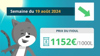 Prix ​​du fioul domestique  semaine du 19 août 2024 [upl. by Ahsinna]