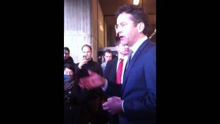 060315 TU Delft Jeroen Dijsselbloem confronted by Greek students [upl. by Atiuqahs445]