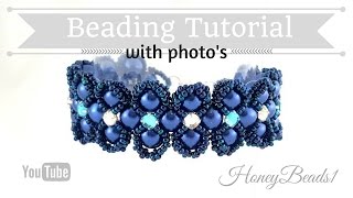 Lady Luck Bracelet Beading Tutorial by HoneyBeads1 Photo tutorial [upl. by Romeon]