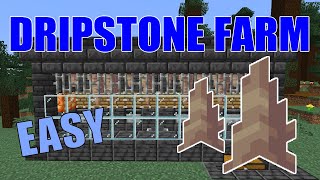 Dripstone Farm Minecraft  Easy Automatic Pointed Dripstone Farm  Make infinite Lava Farm [upl. by Astred]