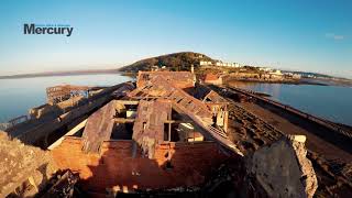 Drone video of Birnbeck Pier in WestonsuperMare North Somerset [upl. by Analise214]