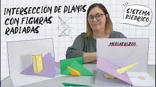 Clase de INTERSECCIÓN DE PLANOS CON FIGURAS en sistema diédrico [upl. by Cheke]