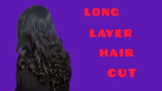 Long Hair Layer cut 9747588080 [upl. by Aicercal]