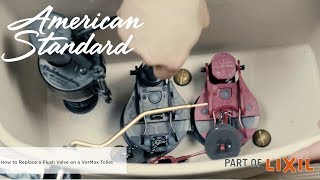 How to Replace a Flush Valve on an American Standard VorMax Toilet [upl. by Hollander123]