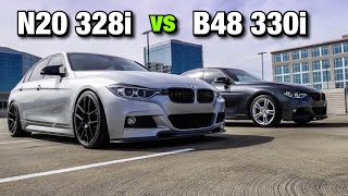 BMW F30 328i VS 330i RACE [upl. by Attenat782]