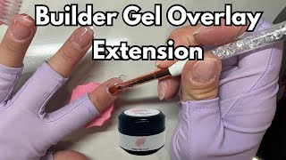 BUILDER GEL EXTENSION ON SHORT NATURAL NAILS [upl. by Musihc]