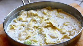 Ravioli in White Sauce Recipe [upl. by Eyar]