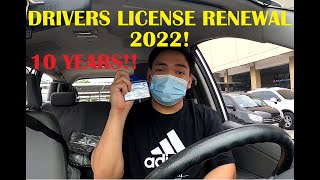 LTO DRIVERS LICENSE RENEWAL 2022  STEP BY STEP 10 YEARS VS 5 YEARS VALIDITY REQUIREMENTS [upl. by Shoifet]