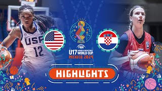 USA 🇺🇸 vs Croatia 🇭🇷  Extended Highlights  FIBA U17 Womens Basketball World Cup 2024 [upl. by Halian]