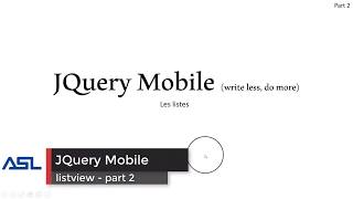 14 JQuery Mobile  listview part 23 [upl. by Eillom481]