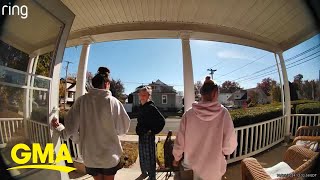 College roommates chase down alleged porch pirate [upl. by Nwahsyt949]