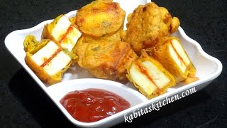 Schezwan Paneer PakoraStuffed Paneer PakoraCottage Cheese FritterQuick and Easy Paneer recipe [upl. by Ynnel]