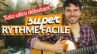 Un RYTHME SUPER FACILE pour débuter la guitare  TUTO GUITARE débutant [upl. by Rae31]