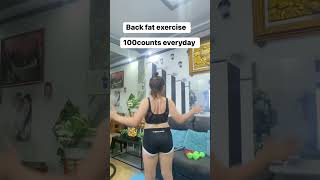 Back fat workout no equipment exercise aerobicsworkout followme highlights follow dailyroutine [upl. by Leunas]