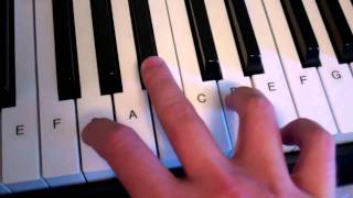 G Minor Chord Piano Keyboard Demo [upl. by Alletse]