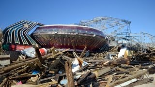 Exploring the Seaside Heights Pier Wreckage from Hurricane Sandy  NJ [upl. by Dichy]