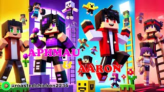 ALL Aphmau MINECRAFT CHALLENGE WITH AARON VS NOOB GIRL minecraft fypシ゚ aphmau [upl. by Ahsinet343]