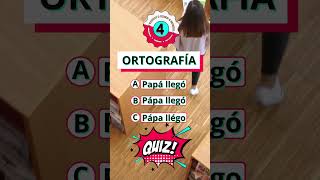 gramáticaespañol testdeculturageneral quizculturageneral ortografía test juegosdequiz examen [upl. by Zacharie184]