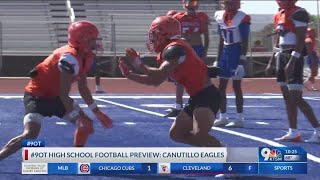 9OT high school football preview Canutillo Eagles [upl. by Nivrad630]