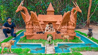 Rescue Dog Builds EPIC Castle House  BEST Dog House Ever [upl. by Scever]