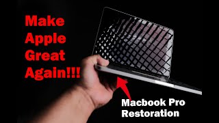 I Restored This 445 Macbook Pro From Ebay Staingate Fix Feet Replacement Sticker Removal [upl. by Heddie651]