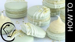 Pistachio French Macarons with Ganache by Cupcake Savvys Kitchen [upl. by Attenahs]