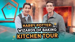 Harry Potter Wizards of Baking Kitchen Set Tour with James and Oliver Phelps [upl. by Ahsied]