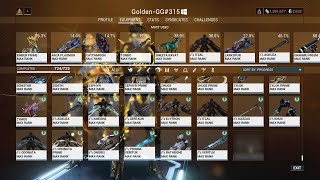 725725 Items Owned  Last Craft amp Rank Up  WARFRAME [upl. by Rehpotsirhcnhoj]