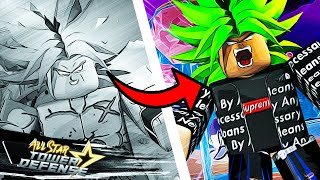 LVL 80 Broly DAMAGE BUFF is just UNREAL  All Star Tower Defense Roblox [upl. by Rawley]