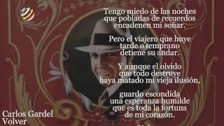 Carlos Gardel  Volver Lyric video HQ Audio [upl. by Ragland]