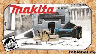 Makita Flachdübelfräse Akku DPJ180Z⎮Review Test Testbericht⎮Makita Fräse Akku⎮Lamellofräse Akku [upl. by Dympha]