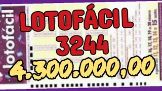 lotofacil 3244 430000000 fechamento [upl. by Brotherson618]