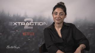 Golshifteh Farahani on preparing for her role  the relationship between Tyler amp Nik in Extraction2 [upl. by Aneis595]