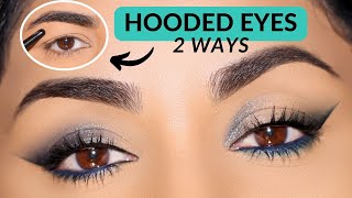 Why These 2 Techniques on HOODED eyes is better than winged Eyeliner [upl. by Kecaj]