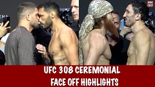 UFC 308 Ceremonial FINAL Face off Highlights [upl. by Garate]