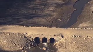 Underwater for decades stone bridge from 1800s emerges after NJ reservoir emptied  NBC New York [upl. by Arramas]