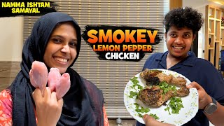 Lemon Pepper Chicken by Wife  Sunday Samayal  Irfans view [upl. by Nivram]