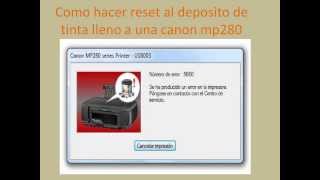 Como hacer rest al deposito de tinta lleno de una mp250 [upl. by Steinway390]