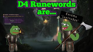 Diablo 4s Runewords are NOT Runewords  PTR feedbacks [upl. by Thelma]