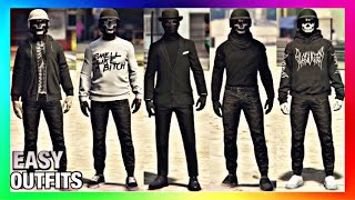 Top 5 Best Easy To Make Male Tryhard Outfits GTA Online [upl. by Aned]