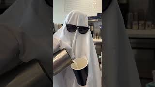 JUMP SCARE ⚠️ ghosts halloween donutshop donut vegas spookyseason barista [upl. by Heyward525]