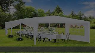 HomGarden 10x30 Outdoor Canopy Tent Patio Camping Gazebo Shelter Pavilion Cater Party Wedding BBQ [upl. by Dollar]