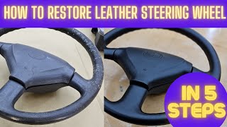 How To Restore Leather Steering Wheel  Geist  OCD Detailing [upl. by Stormy489]