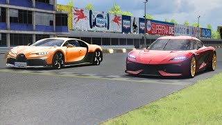 Koenigsegg Gemera V8 2300 2025 vs Bugatti Chiron Profilee 2022 at Monza Full Course [upl. by Heyer]